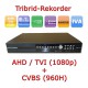 AVETCH AVZ207 8 canaux DVR de tribrid, TVI (1080p)/AHD (1080p)/Analogique (CVBS), H.264, LAN, max. 2 x SATA