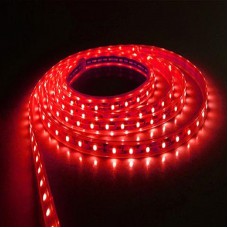 Le ruban LED Extérieur Rouge 60 LED/m est adhésif, flexible et waterproof IP68.