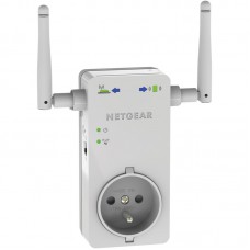 NETGEAR WN3100RP Répéteur Wifi 802.11n, prise supplémentaire, 1port, prise murale, antennes externes