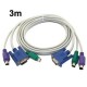 Ovislink OLCAB-KVM3M Cable KVM PS2 / VGA 3m