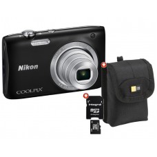 APN Compact Nikon COOLPIX S2900 Noir + ÉTUI + SDHC 8 Go