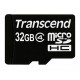 Transcend 32 Go Carte mémoire microSDHC Classe 4 avec adaptateur