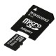 Transcend 8 Go Carte mémoire microSDHC Classe 4 avec adaptateur
