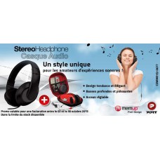 Promo MEMUP STEREO HEADPHONESBLACK+NUUK Headphone Case