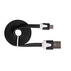 Flat Cable 1m - USB/Micro USB - noir