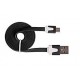 Flat Cable 1m - USB/Micro USB - noir