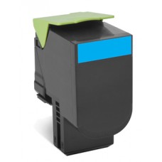 Lexmark 80C80C0 1000pages Cyan cartouche toner et laser