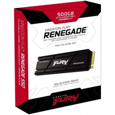Disque Dur Interne SSD Kingston FURY Renegade Heatsink – M.2 2280 PCIe Gen4 x4 NVMe – 500 Go (SFYRSK/500G)