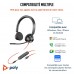 Micro-casque Poly Blackwire 3325 – Stéréo – USB-C + 3,5 mm + adaptateur USB-C/A (8X221AA)