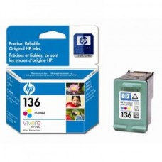 HP C9361HE Cartouche 136  d'impression, couleurs Tri-color Jaune
