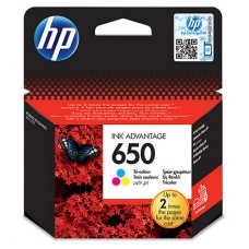 HP CZ102AE Cartouche  650. d'impression, couleurs: Cyan, Magenta, Jaune