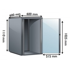 EUROLINE EU22U66_01M1 Armoire 22U 600X600MM 