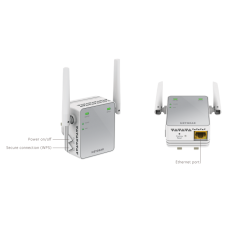 NETGEAR EX2700 Répéteur Wifi N300 802.11n, 1 port, prise murale, Antennes externes