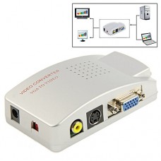 High Resolution VGA Video Conversion VGA to Video S-Video / PC to TV (VGA to AV ) Converter Box