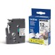 Ruban titreuse - Brother - TZE131 - 12 mm - noir et transparent