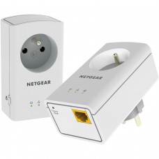 Netgear XAVB5421 Pack de 2 adaptateurs CPL 500 Ethernet 500 Mbits/s avec prise filtrée et 1 port Ethernet