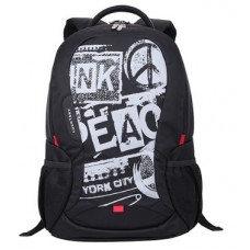 Sac à dos 15,6" Design Nylon Gris foncé pour portables 15,6",  Tissu renforcé & Motifs design