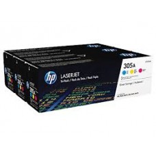 HP 305A 3-pack Cyan/Magenta/Yellow Original LaserJet Toner Cartridges