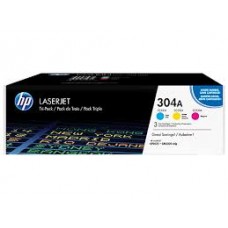 HP 304A 3-pack Cyan/Magenta/Yellow Original LaserJet Toner Cartridges(CF372AM)