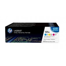 HP 125A 3-pack Cyan/Magenta/Yellow Original LaserJet Toner Cartridges(CF373AM)