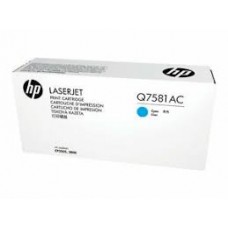 HP Q7581AC Cyan Contract Original LaserJet Toner Cartridge