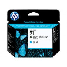 HP 91 Matte Black and Cyan DesignJet Printhead