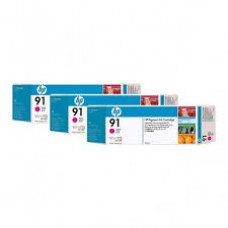HP 91 3-pack 775-ml Magenta DesignJet Pigment Ink Cartridges