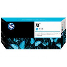 HP 81 Cyan DesignJet Dye Printhead and Printhead Cleaner