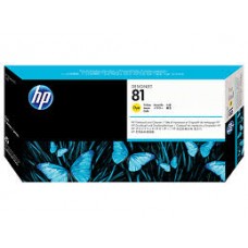 HP 81 Yellow DesignJet Dye Printhead and Printhead Cleaner