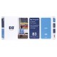 HP 83 Cyan DesignJet UV Printhead and Printhead Cleaner