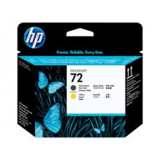 HP 72 Matte Black and Yellow DesignJet Printhead