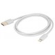 Câble Blanc pour synchronisation et charge LIGHTNING - 1m - MFI