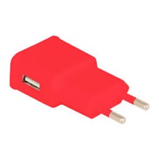 Chargeur Secteur - 1USB 1A- Rouge